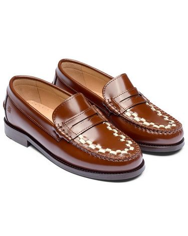 Playboy The Sofia Brown/White polido loafers - KYOTO - Playboy