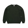 Pop Trading Company knitted elbow crewneck DUFFEL GREEN - KYOTO - Pop Trading Company