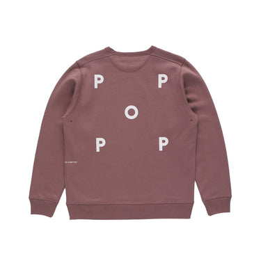 Pop Trading Company logo crewneck sweat twilight mauve - KYOTO - Pop Trading Company