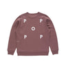 Pop Trading Company logo crewneck sweat twilight mauve - KYOTO - Pop Trading Company