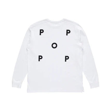 Pop Trading Company logo longsleeve t-shirt white - KYOTO - Pop Trading Company