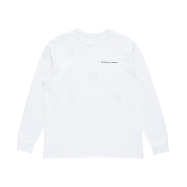 Pop Trading Company logo longsleeve t-shirt white - KYOTO - Pop Trading Company
