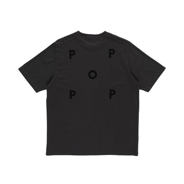 Pop Trading Company logo t-shirt ANTHRACITE/BLACK - KYOTO - Pop Trading Company