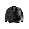Pop Trading Company mohair striped knitted cardigan BLACK/WHITE - KYOTO - Pop Trading Company