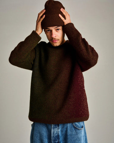 Pop Trading Company mohair striped knitted crewneck MULTICOLOUR - KYOTO - Pop Trading Company
