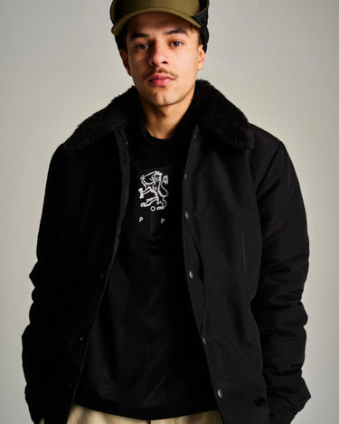 Pop Trading Company padded jacket black - KYOTO - Pop Trading Company