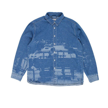 Pop Trading Company printed denim shirt - KYOTO - Pop Trading Company