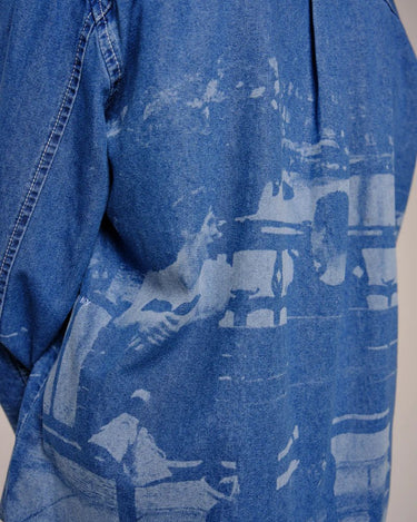 Pop Trading Company printed denim shirt - KYOTO - Pop Trading Company