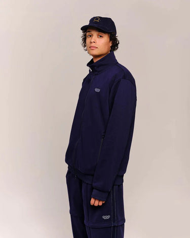 Pop Trading Company pub track top navy sweat - KYOTO - Pop Trading Company