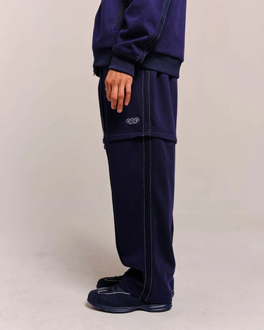 Pop Trading Company pub zip off track pants navy - KYOTO - Pop Trading Company