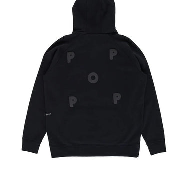 Pop Trading Company puffed logo hooded sweat black - KYOTO - Pop Trading Company