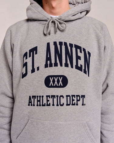 Pop Trading Company st annen hooded sweat grey heather - KYOTO - Pop Trading Company