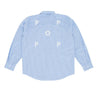 Pop Trading Company striped logo shirt blue - KYOTO - Pop Trading Company