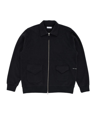 Pop Trading Company terry full zip sweat black - KYOTO - Pop Trading Company