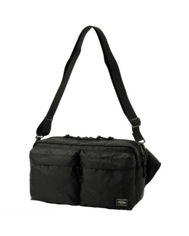 Porter Yoshida FORCE 2WAY Waist Bag Black - KYOTO - Porter Yoshida