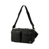 Porter Yoshida FORCE 2WAY Waist Bag Black - KYOTO - Porter Yoshida