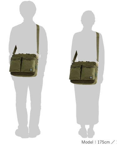 Porter Yoshida Force (L) Shoulder Bag Olive Drab - KYOTO - Porter Yoshida