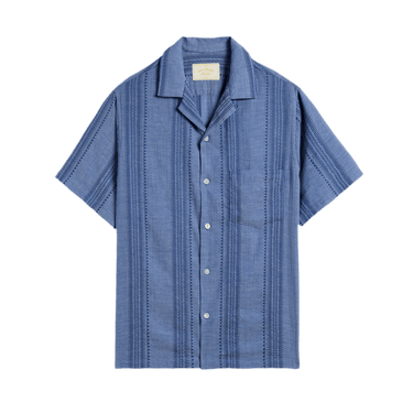 Portuguese Flannel PACIFIC Skjorte INDIGO - KYOTO - Portuguese Flannel