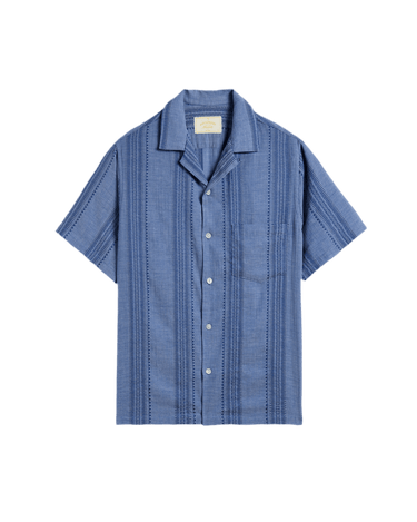 Portuguese Flannel PACIFIC Skjorte INDIGO - KYOTO - Portuguese Flannel