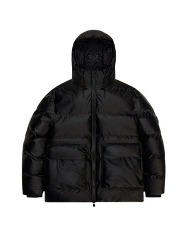 Rains Alta Puffer Cargo Jacket W3T3 Black grain - KYOTO - Rains