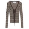 Résumé FinnleyRS Knit Cardigan Brown Stripe - KYOTO - Résumé
