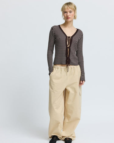Résumé FinnleyRS Knit Cardigan Brown Stripe - KYOTO - Résumé