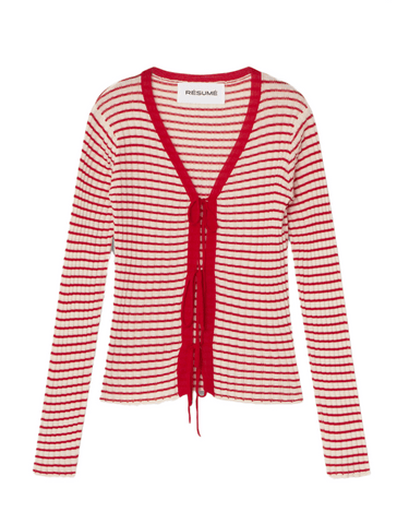 Résumé FinnleyRS Knit Cardigan Red Stripe - KYOTO - Résumé