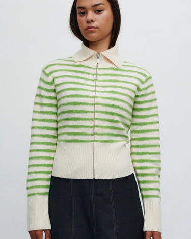 Résumé FlorentineRS Knit Cardigan Green Stripe - KYOTO - Résumé