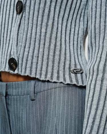 Résumé GudrunRS Knit Cardigan Grey Melange - KYOTO - Résumé