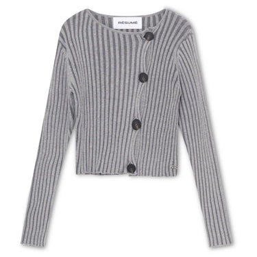 Résumé GudrunRS Knit Cardigan Grey Melange - KYOTO - Résumé