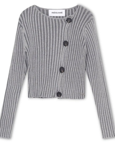 Résumé GudrunRS Knit Cardigan Grey Melange - KYOTO - Résumé