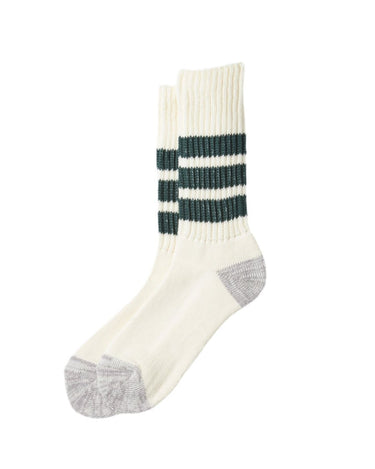 Rototo Crew Socks R1255 dark green - KYOTO - ROTOTO