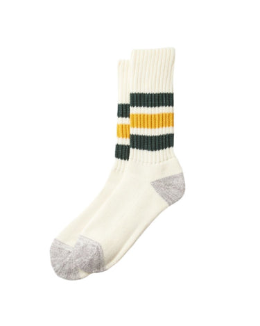 ROTOTO Crew Socks R1255 GREEN/YELLOW - KYOTO - ROTOTO