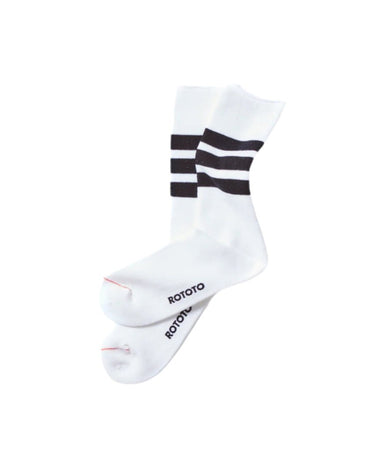 ROTOTO R1399 WHITE/BLACK socks - KYOTO - ROTOTO