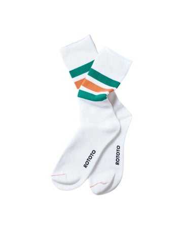 ROTOTO R1399 WHT/GRN/D.OR socks - KYOTO - ROTOTO