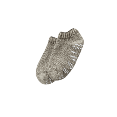 ROTOTO R1488 PILE SOCKSLIPPER GRAY/IVORY - KYOTO - ROTOTO