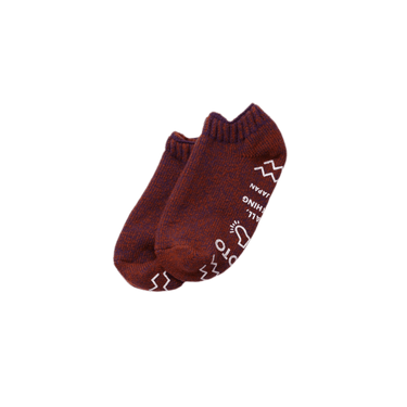 ROTOTO R1488 PILE SOCKSLIPPER PURPLE/BROWN - KYOTO - ROTOTO