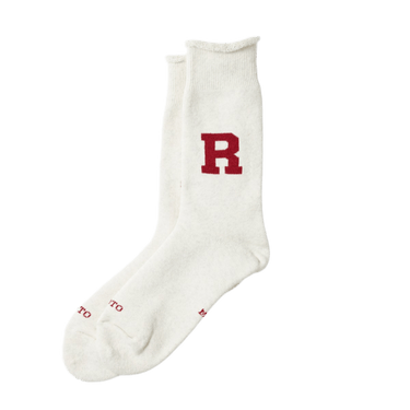 ROTOTO R1552 RAFFY SWEAT SOCKS "R" D.RED - KYOTO - ROTOTO