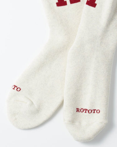 ROTOTO R1552 RAFFY SWEAT SOCKS "R" D.RED - KYOTO - ROTOTO