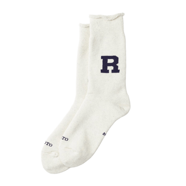 ROTOTO R1552 RAFFY SWEAT SOCKS "R" NAVY - KYOTO - ROTOTO