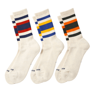 ROTOTO R1622 3 PACK EVERYDAY ATHLETIC SOCKS PACK A - KYOTO - ROTOTO