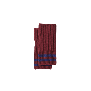 ROTOTO R5092 STRIPE SEAMLESS MAROON/NAVY BLUE HAND WARMER - KYOTO - ROTOTO
