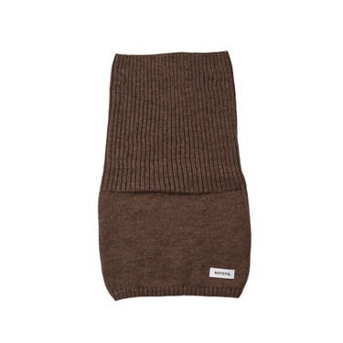 ROTOTO R5158 EXTRA FINE MERINO SEAMLESS SNOOD BROWN neckwarmer - KYOTO - ROTOTO