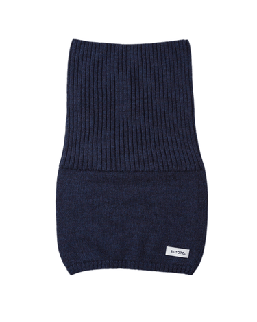 ROTOTO R5158 EXTRA FINE MERINO SEAMLESS SNOOD NAVY neckwarmer - KYOTO - ROTOTO