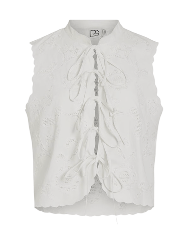 ROUGE EDIT ROUAMELINE S/L CHINA COLLAR TOP Cloud Dancer - KYOTO - ROUGE EDIT