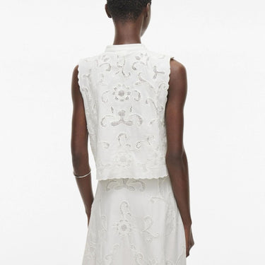 ROUGE EDIT ROUAMELINE S/L CHINA COLLAR TOP Cloud Dancer - KYOTO - ROUGE EDIT