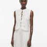 ROUGE EDIT ROUAMELINE S/L CHINA COLLAR TOP Cloud Dancer - KYOTO - ROUGE EDIT