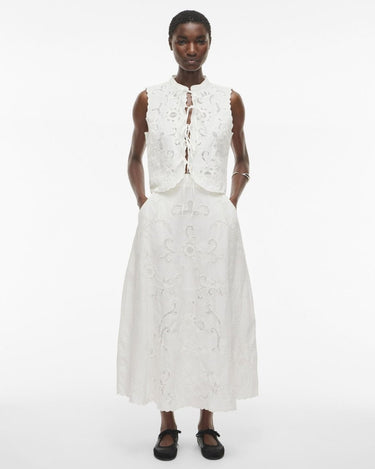 ROUGE EDIT ROUAMELINE S/L CHINA COLLAR TOP Cloud Dancer - KYOTO - ROUGE EDIT