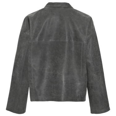 Rouge Edit ROUBROOKLIN L/S LEATHER OVERSHIRT Meteorite - KYOTO - Rouge Edit