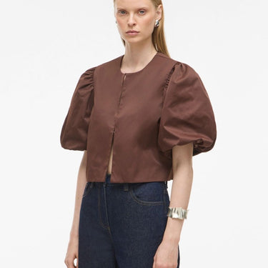 ROUGE EDIT ROUDETTA 2/4 SHORT BLAZER/R Chicory Coffee - KYOTO - ROUGE EDIT